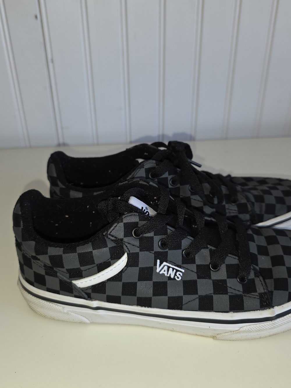 Vans Kids Black & Gray Checkerboard Low-Top Sneakers